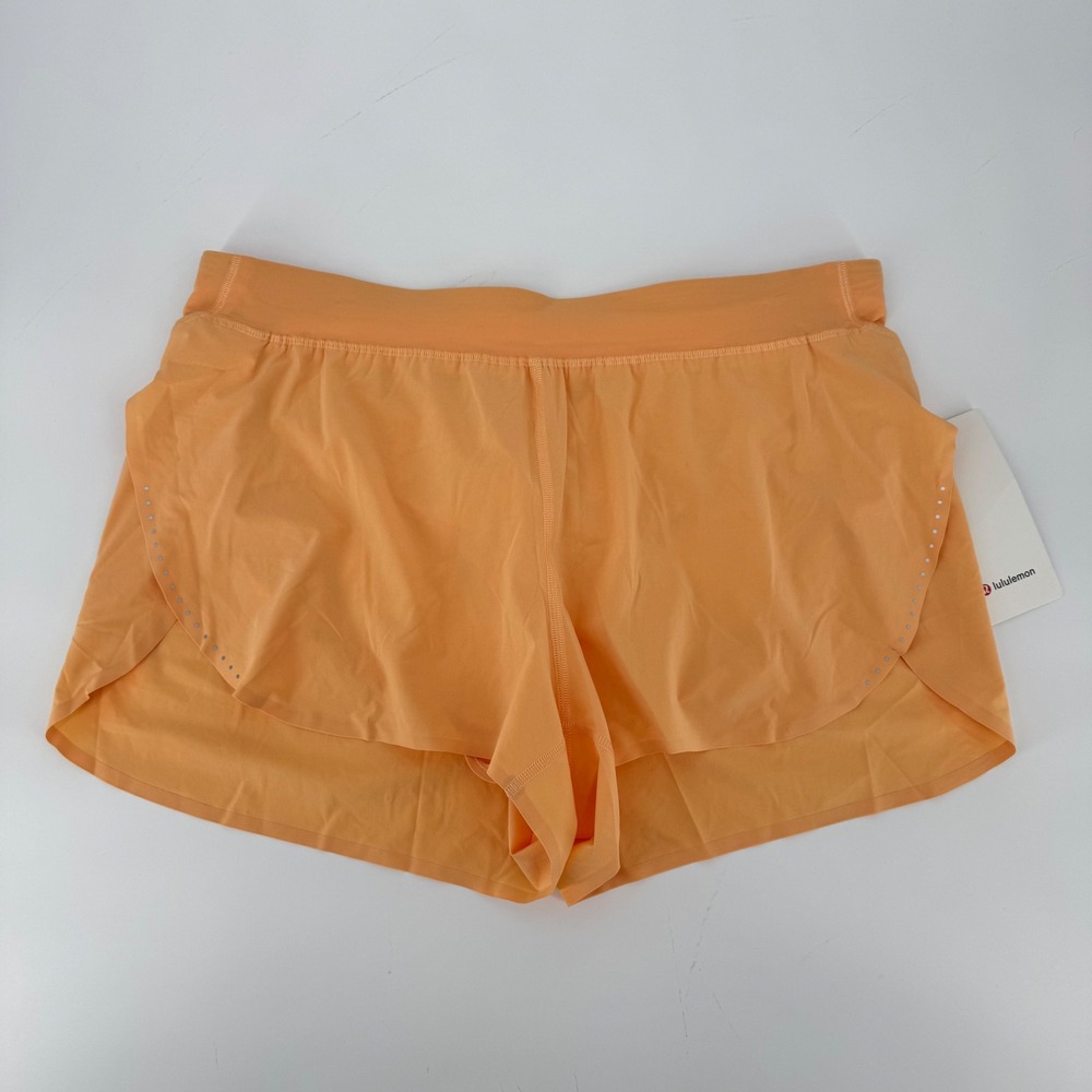 Lululemon Fast & Free HR Split Short 3" RKML Orange XL NWT‎